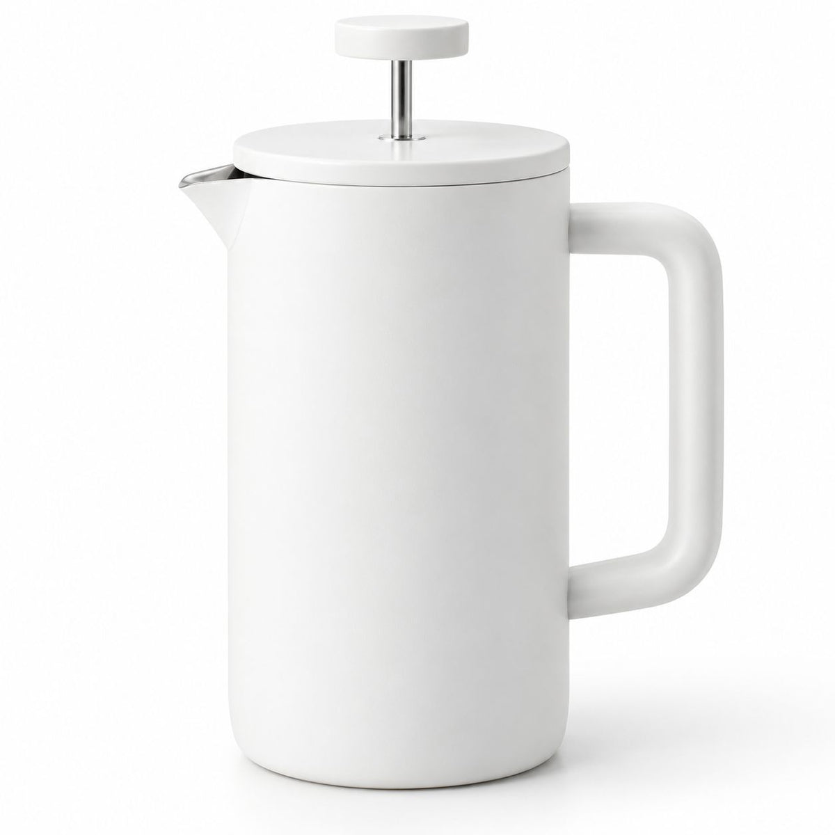 Matte White French Press — pure white product