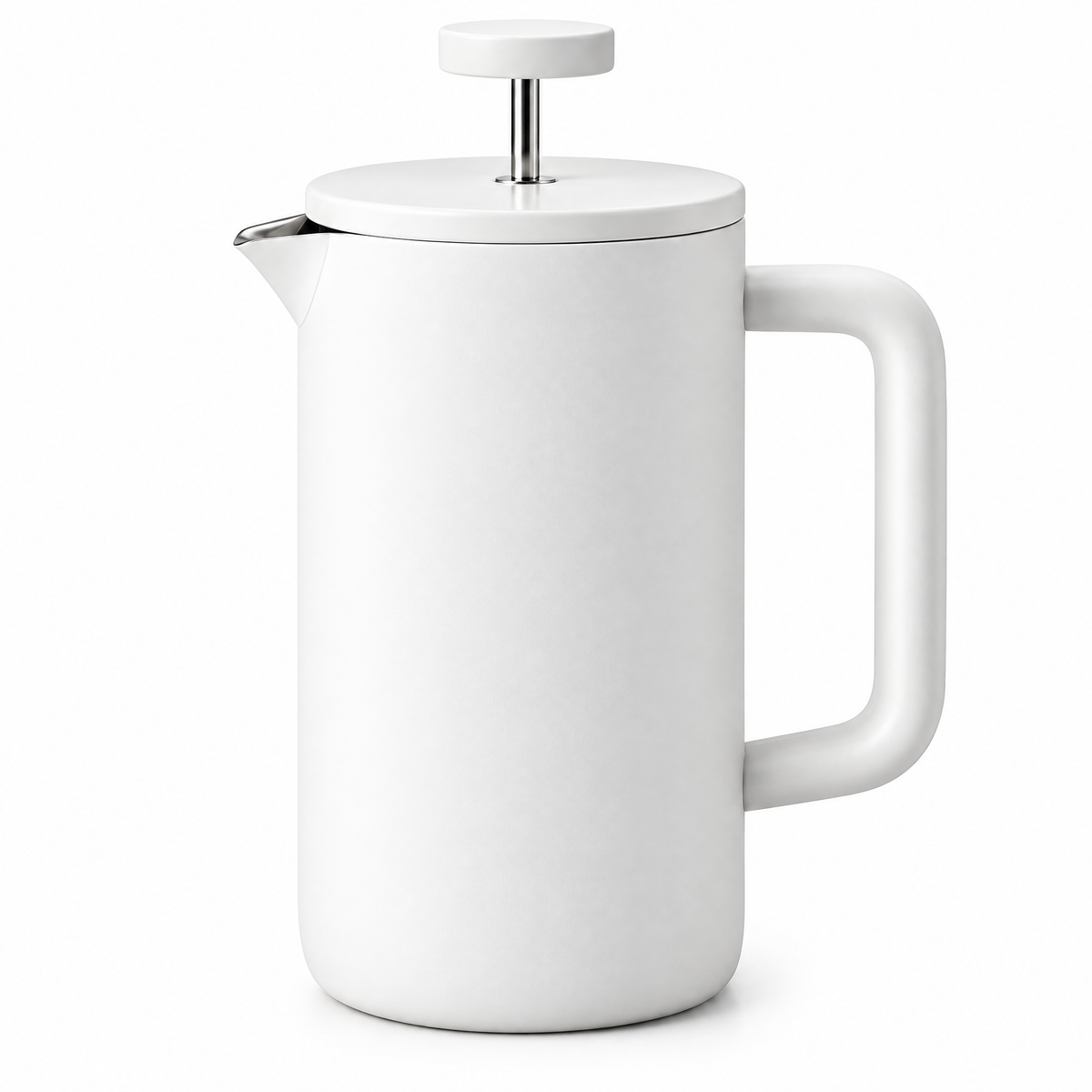 Matte White French Press — product detail and styling view 4