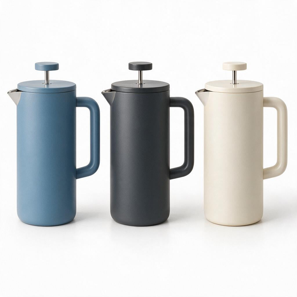 Matte White French Press — alternate color reference; this listing is white