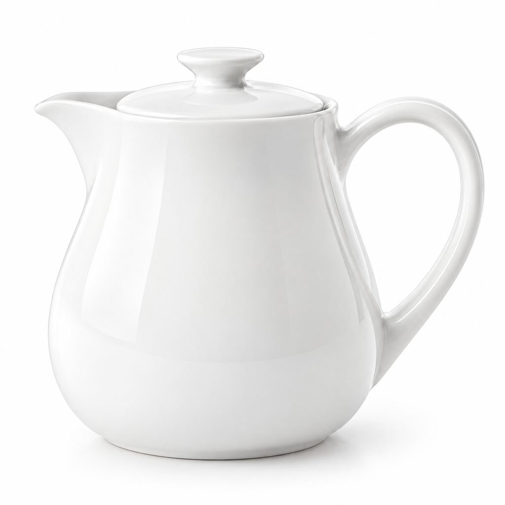 White Coffee Serving Carafe — product detail and styling view 4