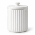 White Fluted Coffee Canister — pure white product