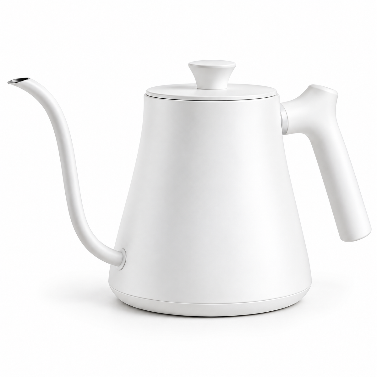 White Gooseneck Pour-Over Kettle — product detail and styling view 4